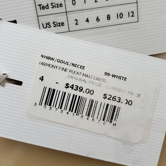 Ted Baker Harmony Fine Pleat Floral Maxi Dress Size 4 - Picture 14 of 16